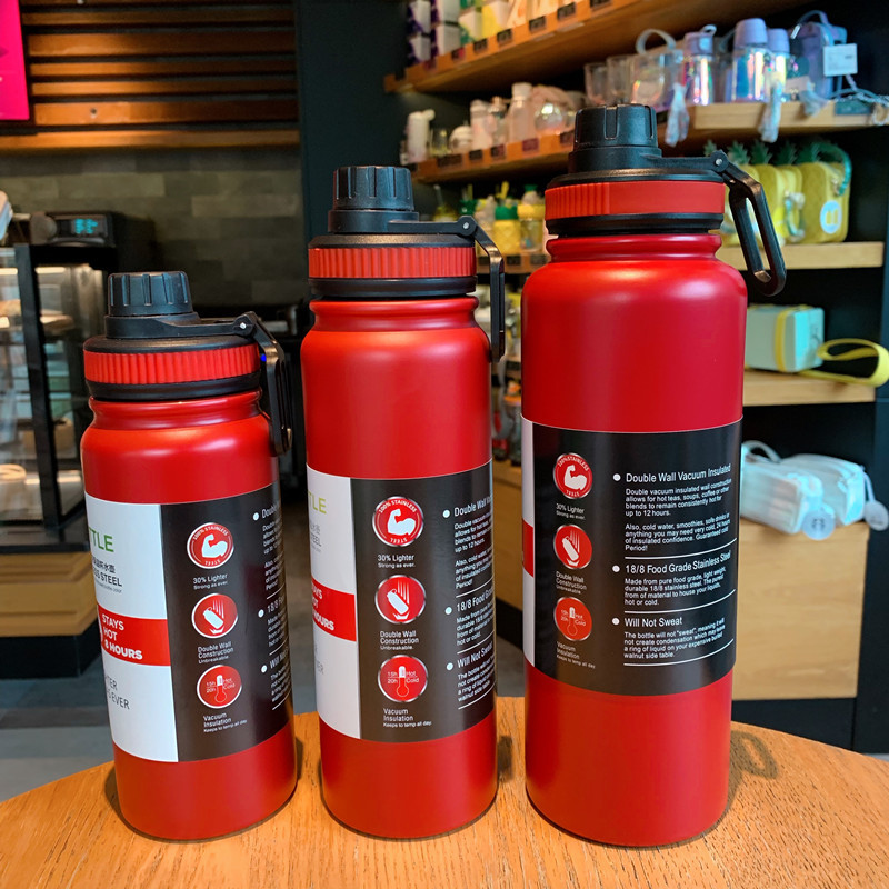 Exclusive for Cross-Border Large Capacity Outdoor Sports Bottle 304 Stainless Steel Thermos Cup Creative Portable Space Cup Wholesale