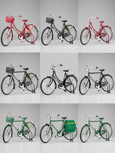 单车组装车模二八大杠自行车合金模型拼装复古摆件仿真怀旧玩具