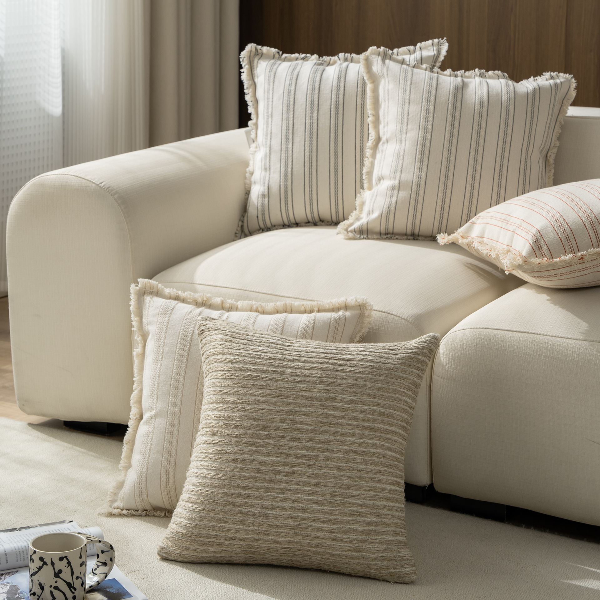 跨境外贸亚马逊抱枕床头靠垫家用沙发抱枕套久坐不累办公室靠枕