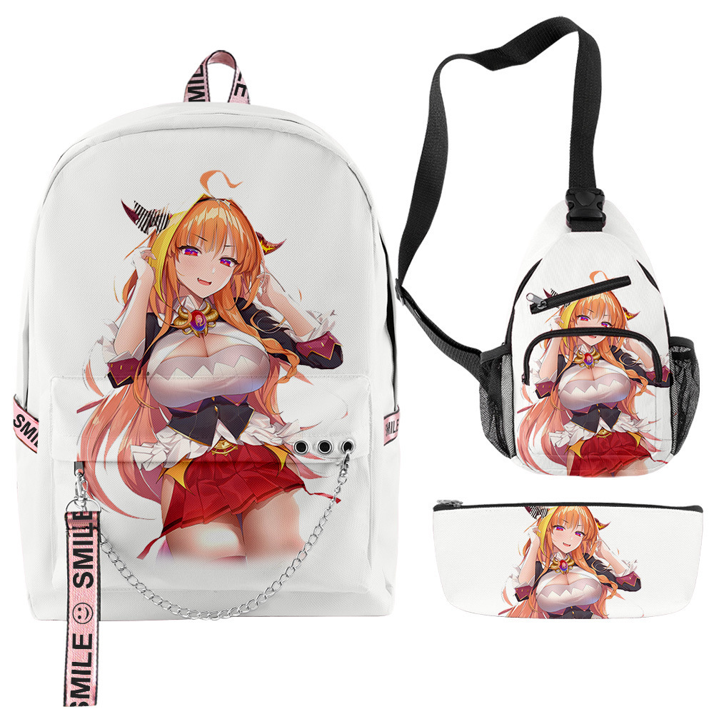 跨境亚马逊3d新款背包 桐生可可 周边印花套装双肩包男女时尚书包