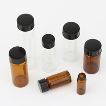 1-10-20/30ml2十毫升茶色透明玻璃螺口样品瓶酵素分装瓶子药瓶小