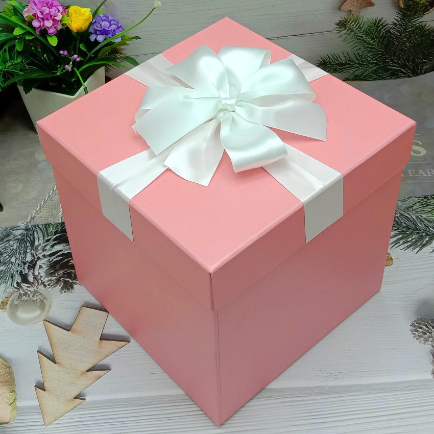 粉色超大号圣诞装饰礼品盒正方形零食抱枕篮球生日礼物包装盒定做