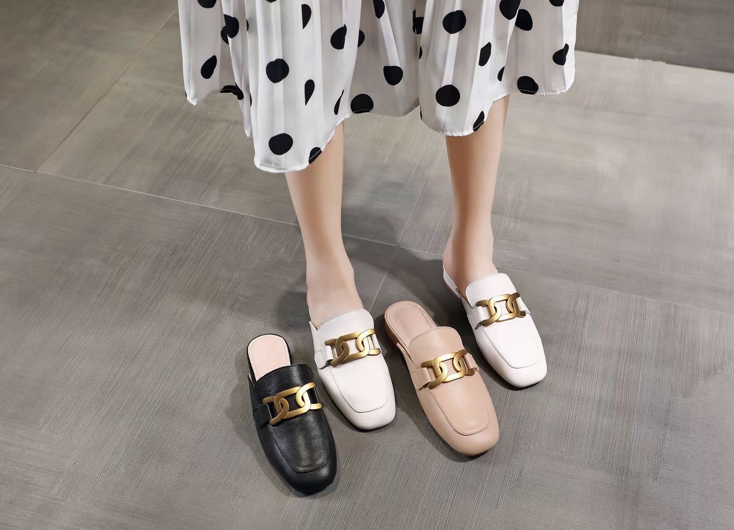 面试小皮鞋女单2021春款粗跟方头乐福鞋百搭女鞋新款英伦风高跟鞋