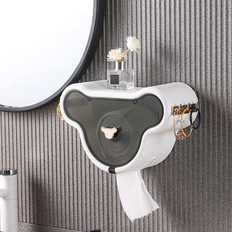Cloud Tissue Box Rack Punch-Free Wall-Mounted Toilet Paper Roll Holder Toilet Rack