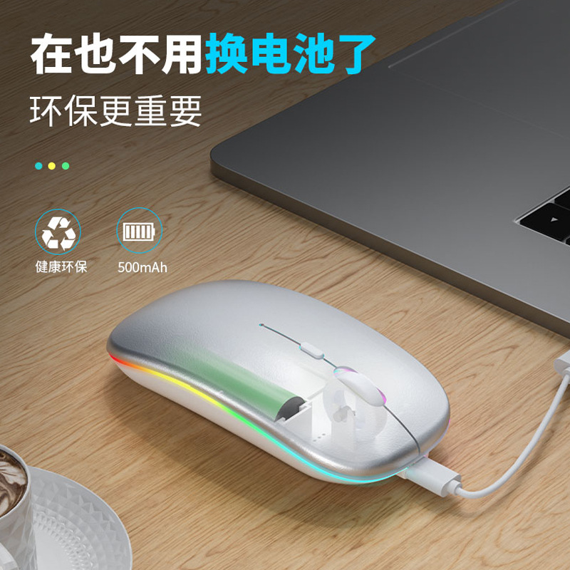 Cross-Border New Arrival Wireless Mouse Dual-Mode Intelligent Ai Bluetooth Mouse Charging Luminous Computer Notebook Office Mute