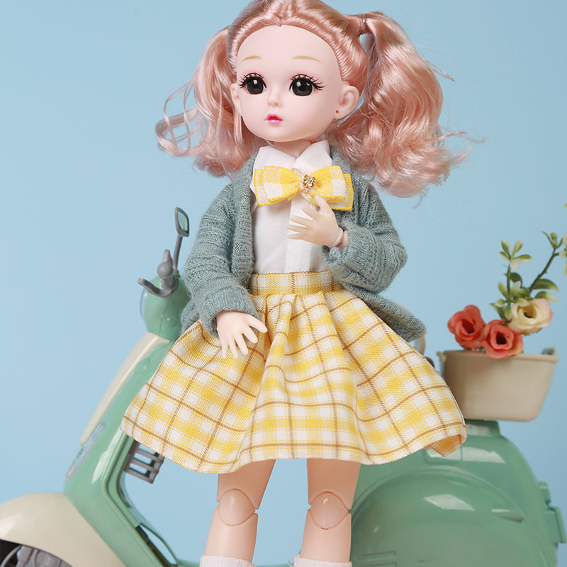 正版缪莉学院风jk音乐唱歌可脱卸30cm精品洋娃娃公主芭比娃娃批发