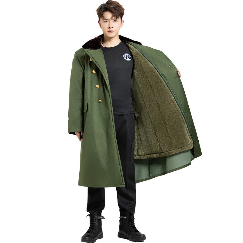 东北军装大衣棉袄加长款男加厚加绒棉衣冬季劳保安冷藏库防寒棉服