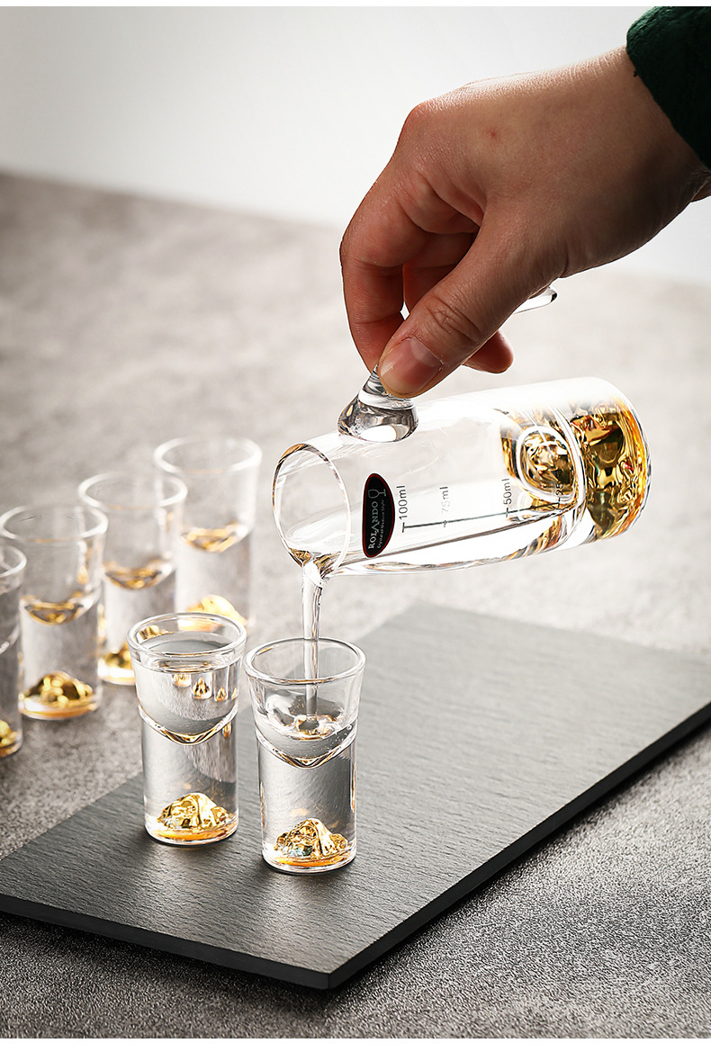 玻璃水晶白酒杯分酒器家用个性加厚小号葡萄红酒壶煮酒具中式套装