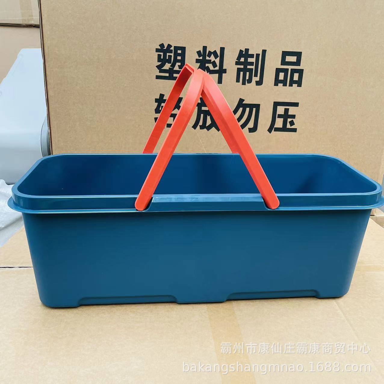 50厘米长方形水桶免手洗方桶胶棉拖把桶喷水拖把伴侣大号加厚长桶