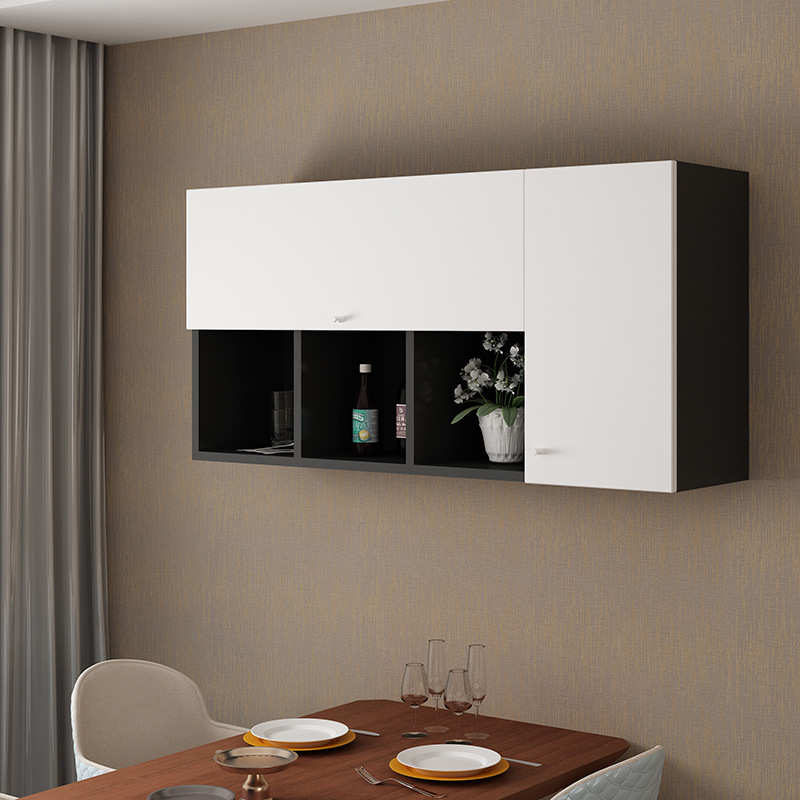 餐厅吊柜北欧厨房挂墙置物柜实木收纳墙柜壁柜墙上客厅卧室储物柜