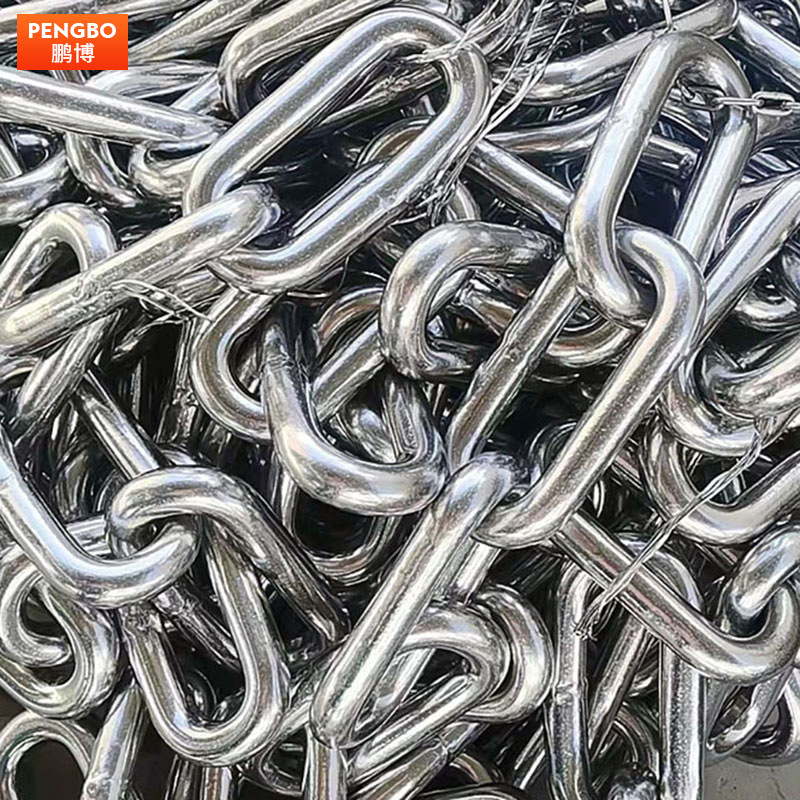 厂家加工定制304 316不锈钢吊链 工业输送大规格圆环不锈钢链条