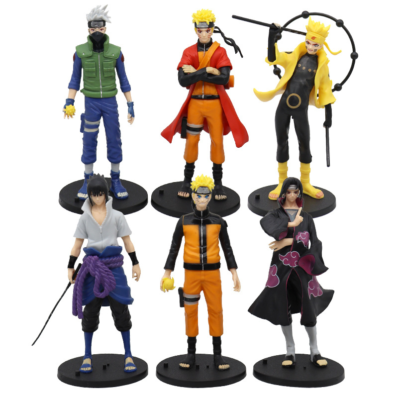 6 Real-Life Naruto Hand-Made 7-Inch Model Six-Way Naruto Kakashi Sasuke Itachi Uchiha Ornaments