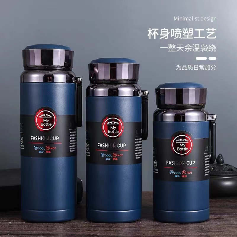 Outdoor 304 Stainless Steel Vacuum Thermos Cup for Men and Women Large Capacity Cup Student Portable Sports Kettle 1000ml