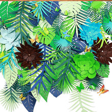 幼儿园教室田园风主题活动吊饰森系环创材料仿真植物树叶拉花装饰