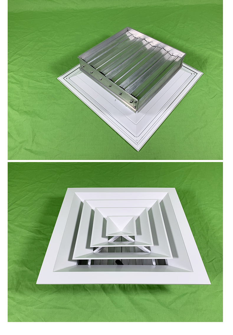 鸿宁厂家直售铝合金方形散流器中央空调出风口室内新风口