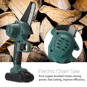 4寸手提电动修枝锯 便携充电小型电动锯 单手电锯园林伐木锯 跨境