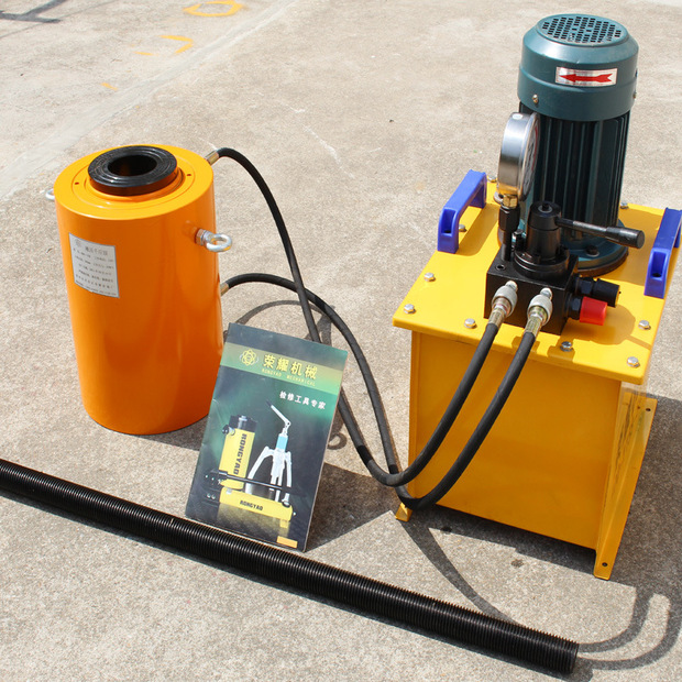 供应150吨双向空心千斤顶200t桥梁张拉中空千斤顶 泵车液压拔销器