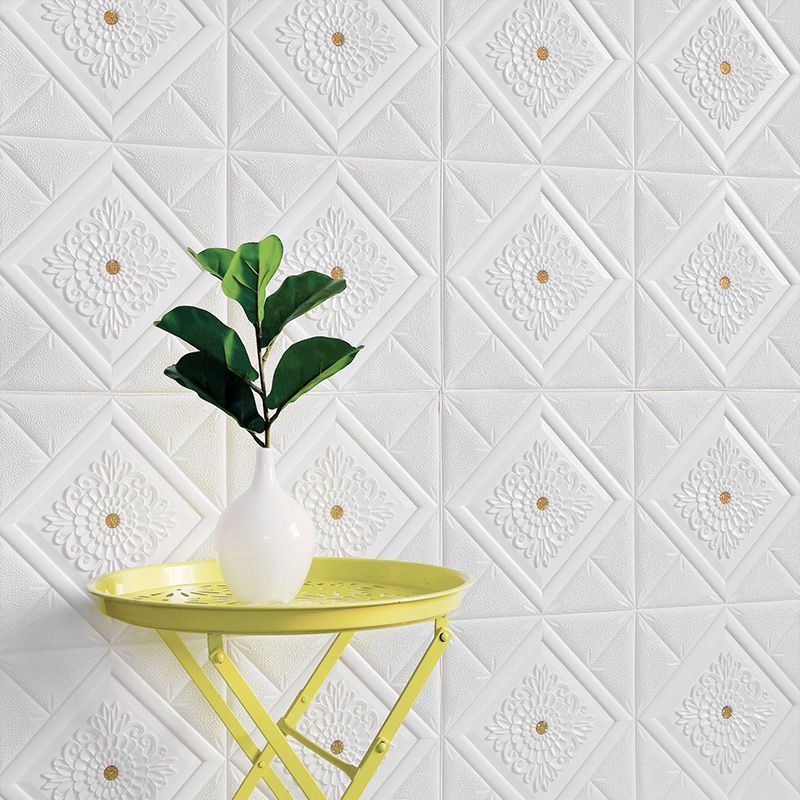 屋顶自粘天花板3d立体墙贴吊顶翻新壁纸卧室客厅背景墙装饰墙贴纸