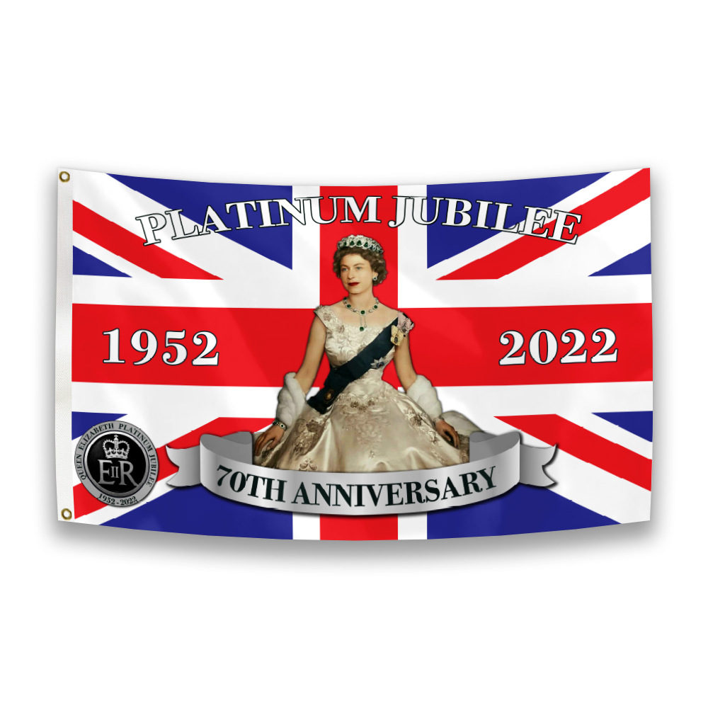 英国女王旗帜伊丽莎白二世登基大旗温莎女王千禧白金纪念旗70周年