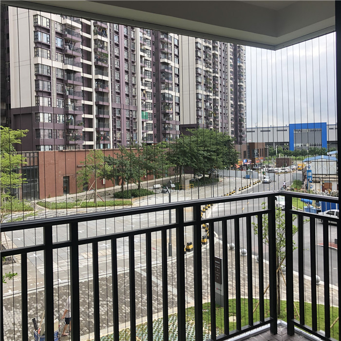 隐形防盗网阳台防护网不锈钢钢丝儿童防坠网广州佛山江门等包安装