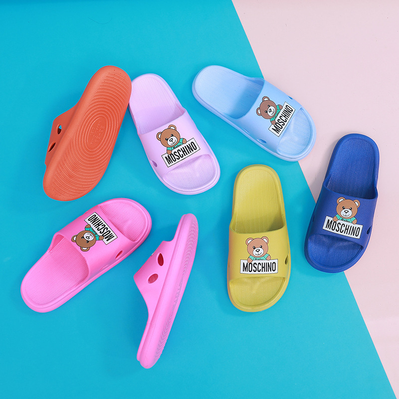 Summer Children's Slippers Boys and Girls Home Bathroom Bath Soft Bottom Non-Slip Medium and Big Children Cartoon Slippers Wholesale