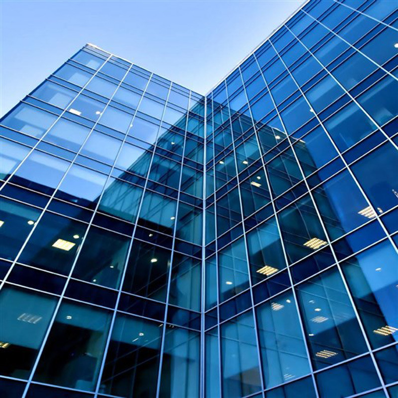 热销新品5mm 12a 5mm lowe蓝灰双钢蓝镀膜中空幕墙门窗玻璃