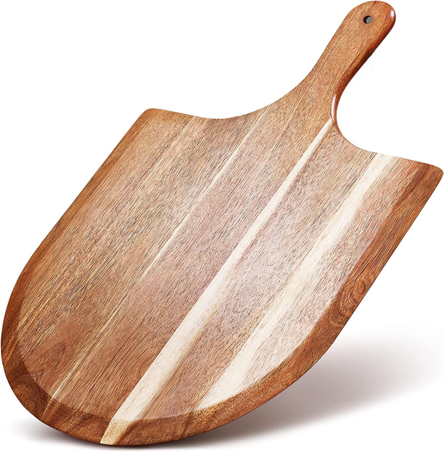 相思木披萨板 切菜板天然金合欢木砧板 带把手相思木披萨铲