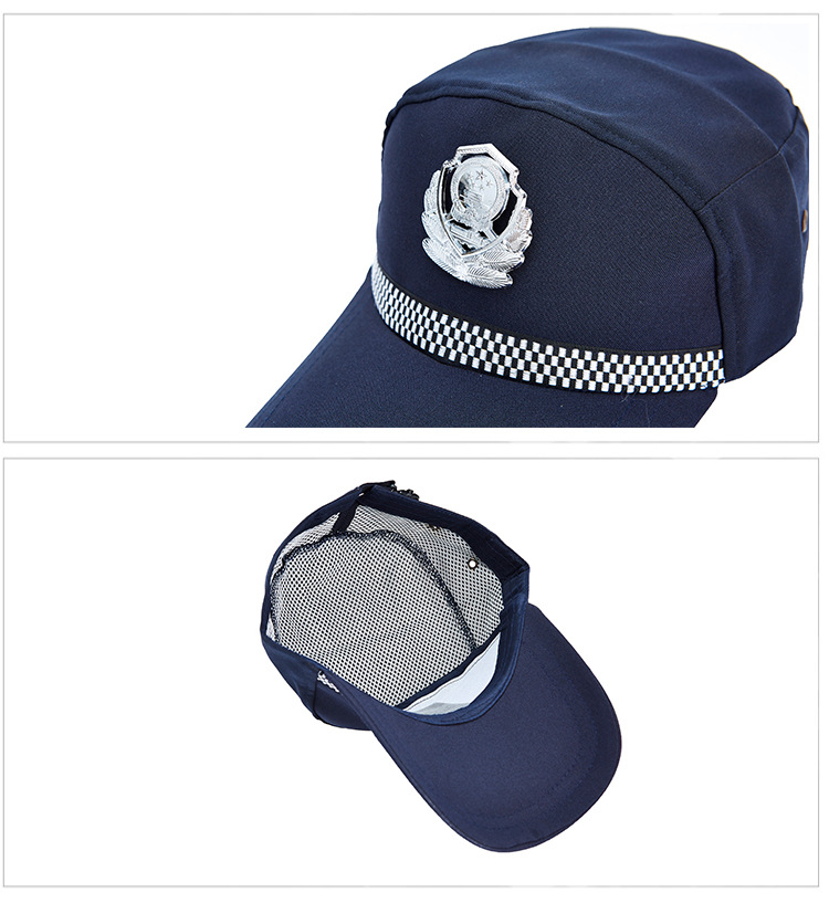 深兰色户外活动便装帽作训保安帽特勤训练鸭舌帽