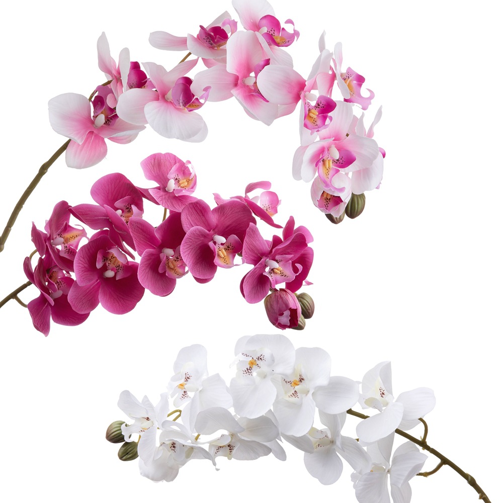 Fake Flower for Wedding Laminated Big Phalaenopsis Artificial Flower European Style Home Decoration Simulation Plant Mw18901