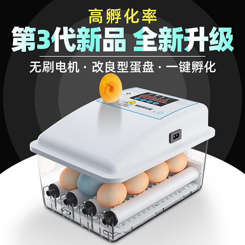 全自动智能水床鸡苗孵化器鹅蛋鸭蛋鸡蛋小型家用孵小鸡的孵化箱子