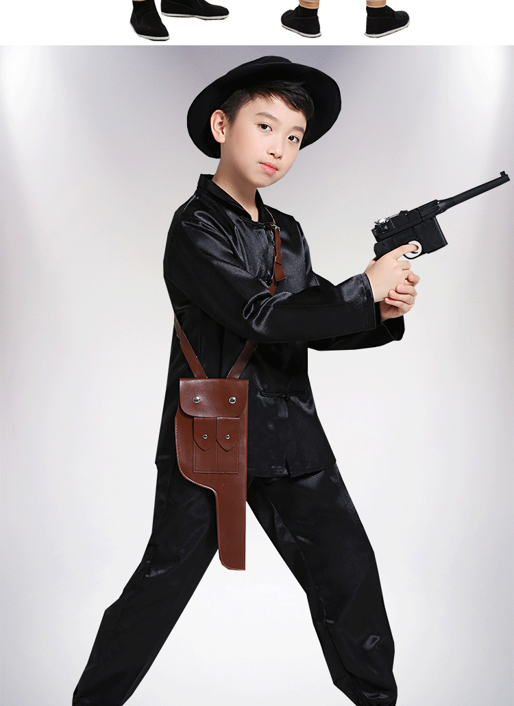 儿童士兵军装少儿八路汉奸演出服土匪反派舞台话剧表演服装