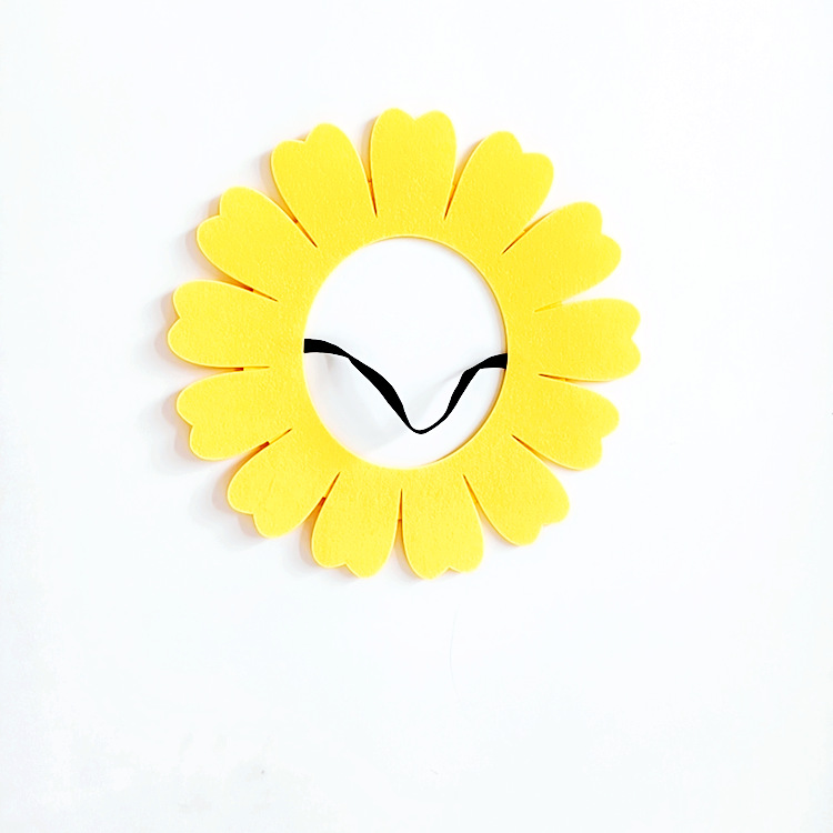 毛毡向日葵太阳花头套脸套运动会入场游戏表演头饰搞笑道具