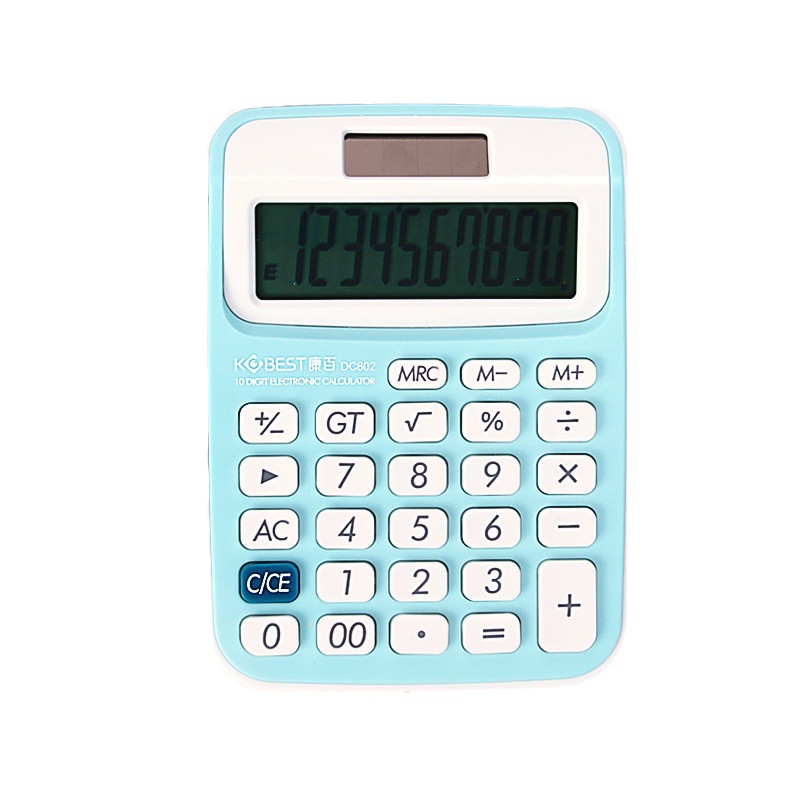 Kobest Multifunctional Solar Energy Type Dual Power Computer Cute Office Mute Portable Button Calculator