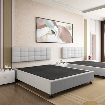 床头板软包双人靠背收纳架.