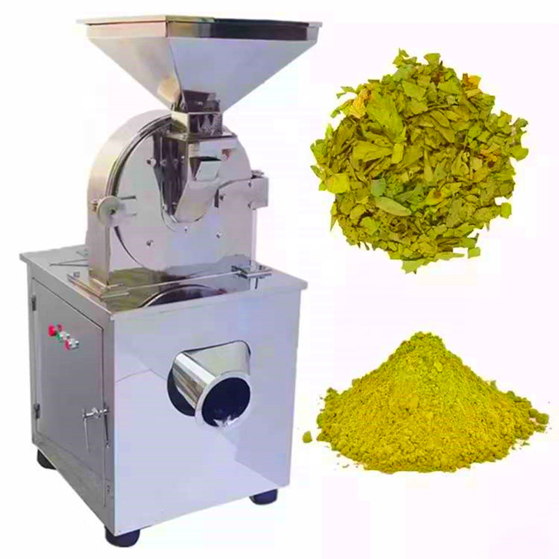 蓝泡泡锤击式粉碎机 植物原药不锈钢齿盘磨粉机 干辣椒打粉机