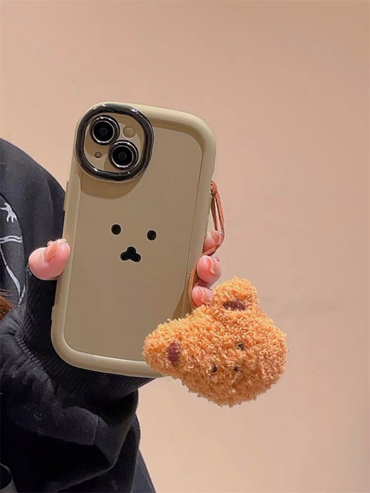 创意可爱小熊表情适用iphone13苹果14新款15promax手机壳12全包11
