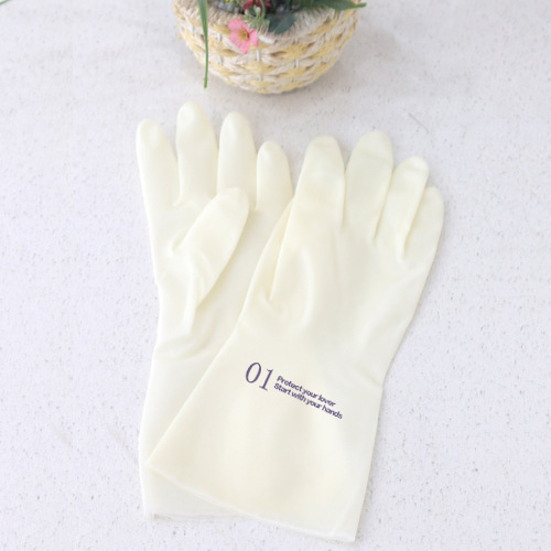 Nitrile Light Lining Gloves Puncture-Proof Nitrile Rubber Gloves Wear-Resistant New Material Dishwashing Female Gloves Kitchen Cleaning Laundry