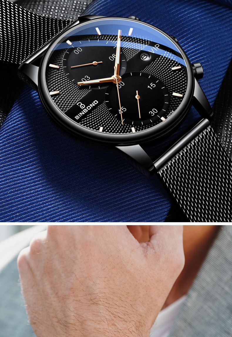 超薄学生全自动概念手表外贸新款帅男孩初中用商务男表潮流石英表