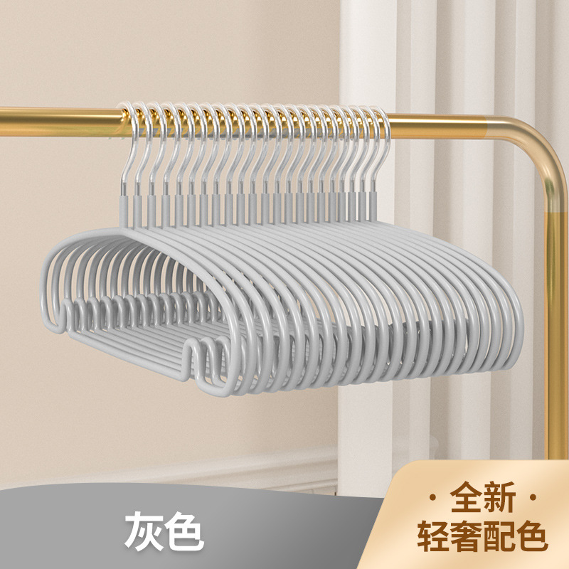 Clothes Hanger Multi-Functional Clothes Hanger Plastic Dipping Non-Slip Bold Hanger Clothing Store Dormitory Household Non-Marking Clothes Hanging Wholesale