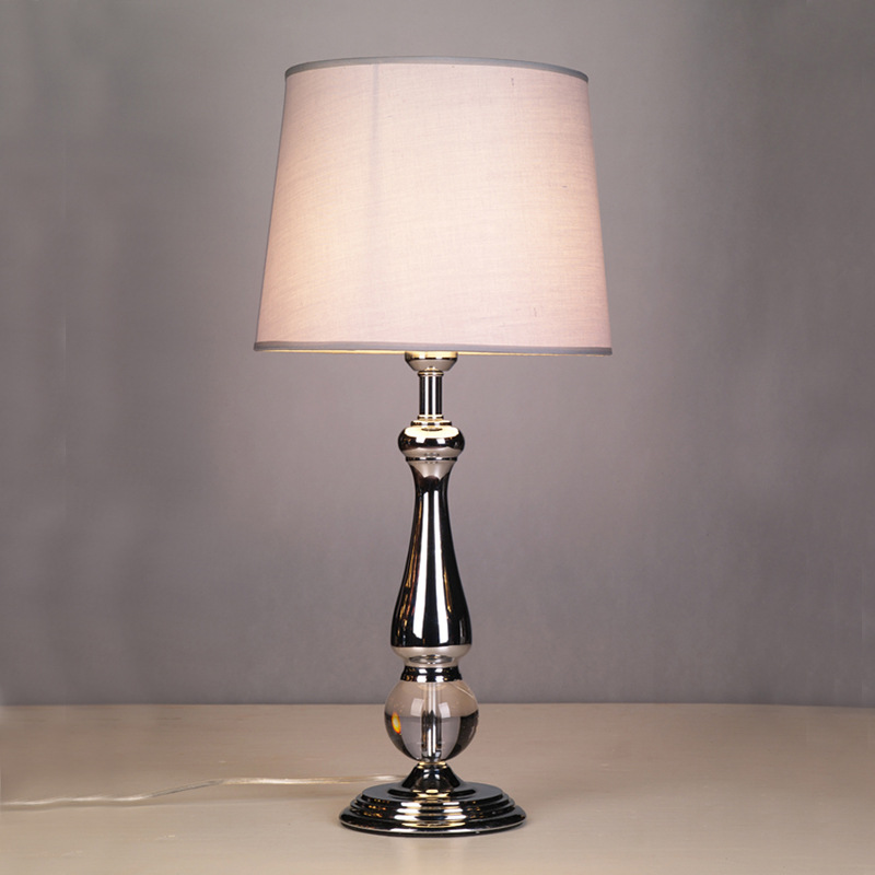 酒店台灯 高档水晶银色宾馆台灯 现代时尚工程书桌创意卧室床头灯