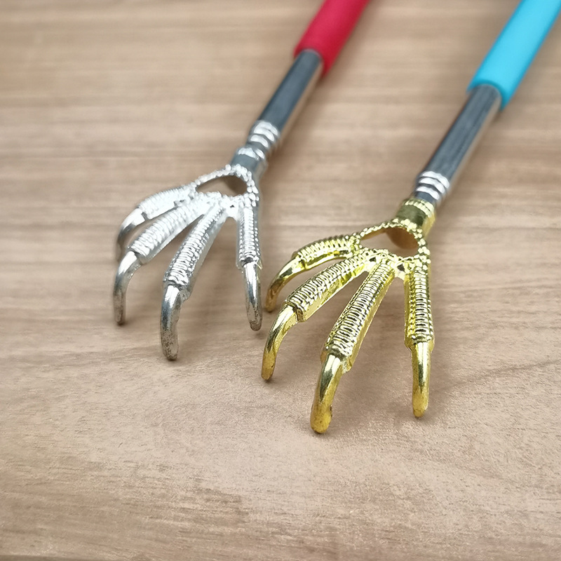 不锈钢伸缩鹰爪不求人痒痒挠金属孝子手抓痒耙4爪挠背工具解痒器