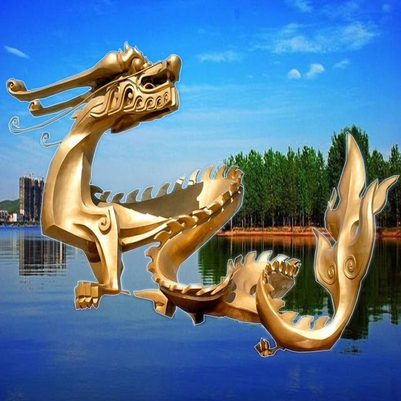 江苏厂家定制仿真动物雕塑 室外建筑物入口景观不锈钢龙雕塑