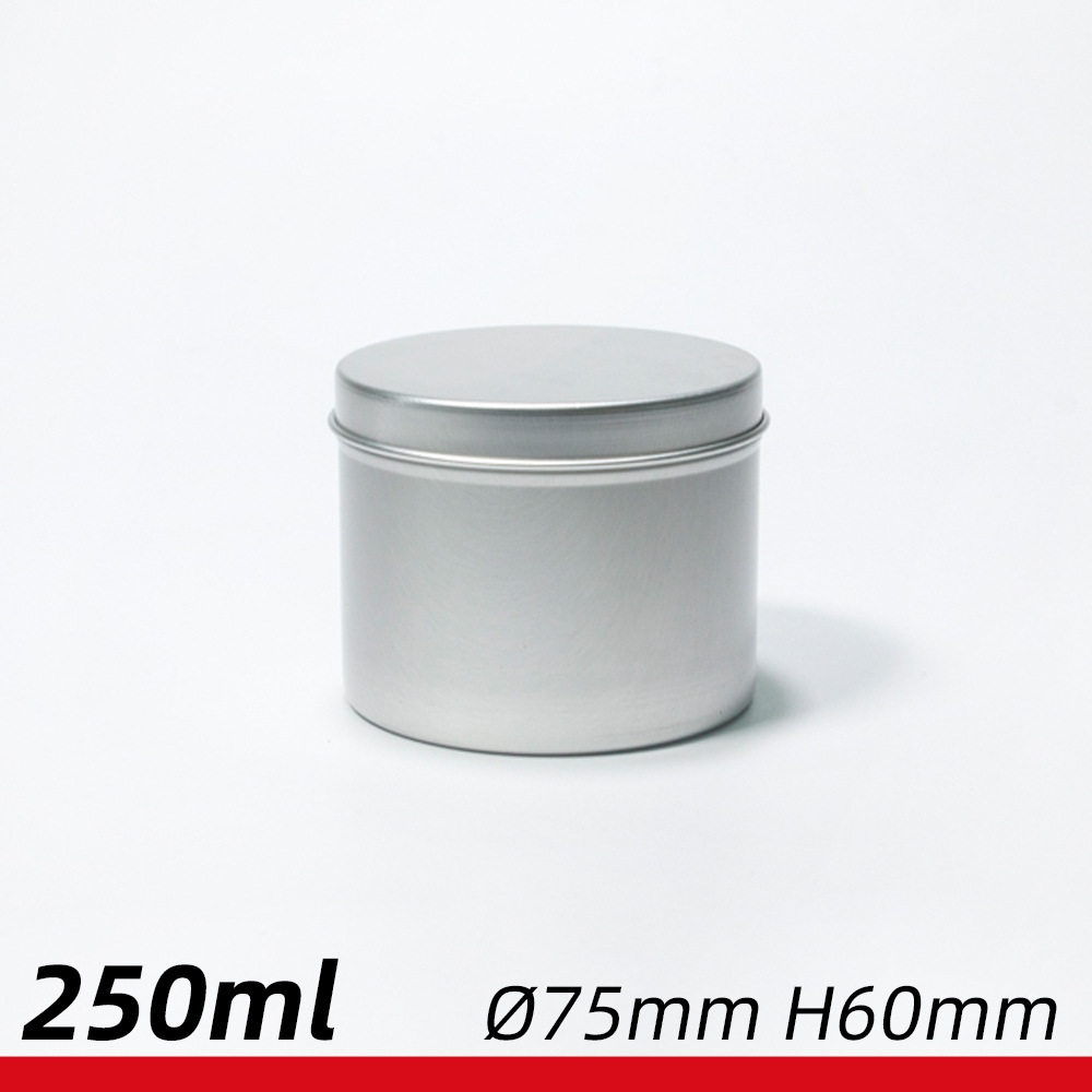 200ml aluminum box wholesale 75 * 60mm aromatherapy candle lid aluminum jar tea shoe polish hair wax balm aluminum jar