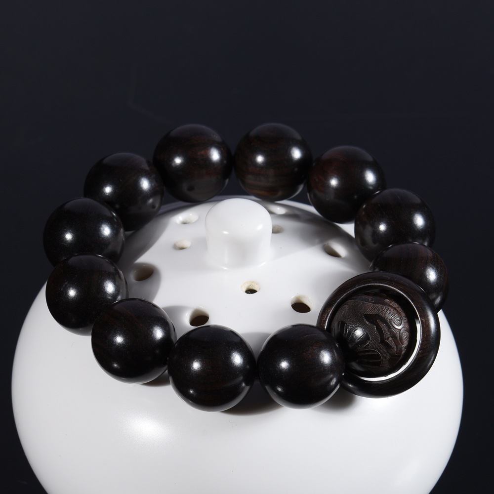 黑檀佛珠手链 佛珠批发 18mm 20mm 跑环手串 男士手链
