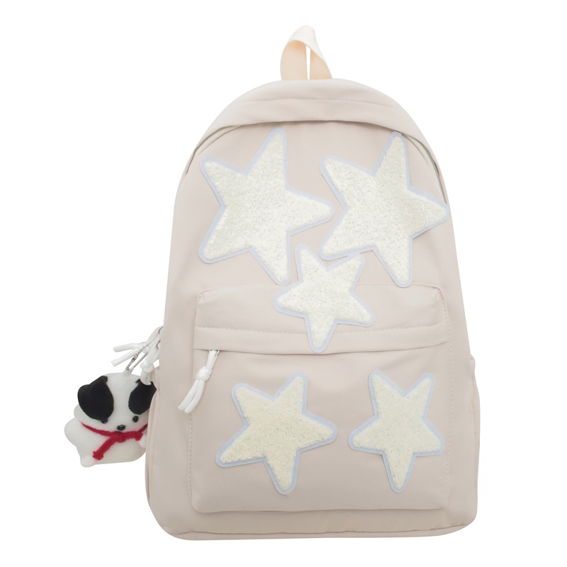 Japanese Ins Cute Girl Five-Pointed Star Backpack Large Capacity Star Tide High School Junior's Schoolbag Backpack