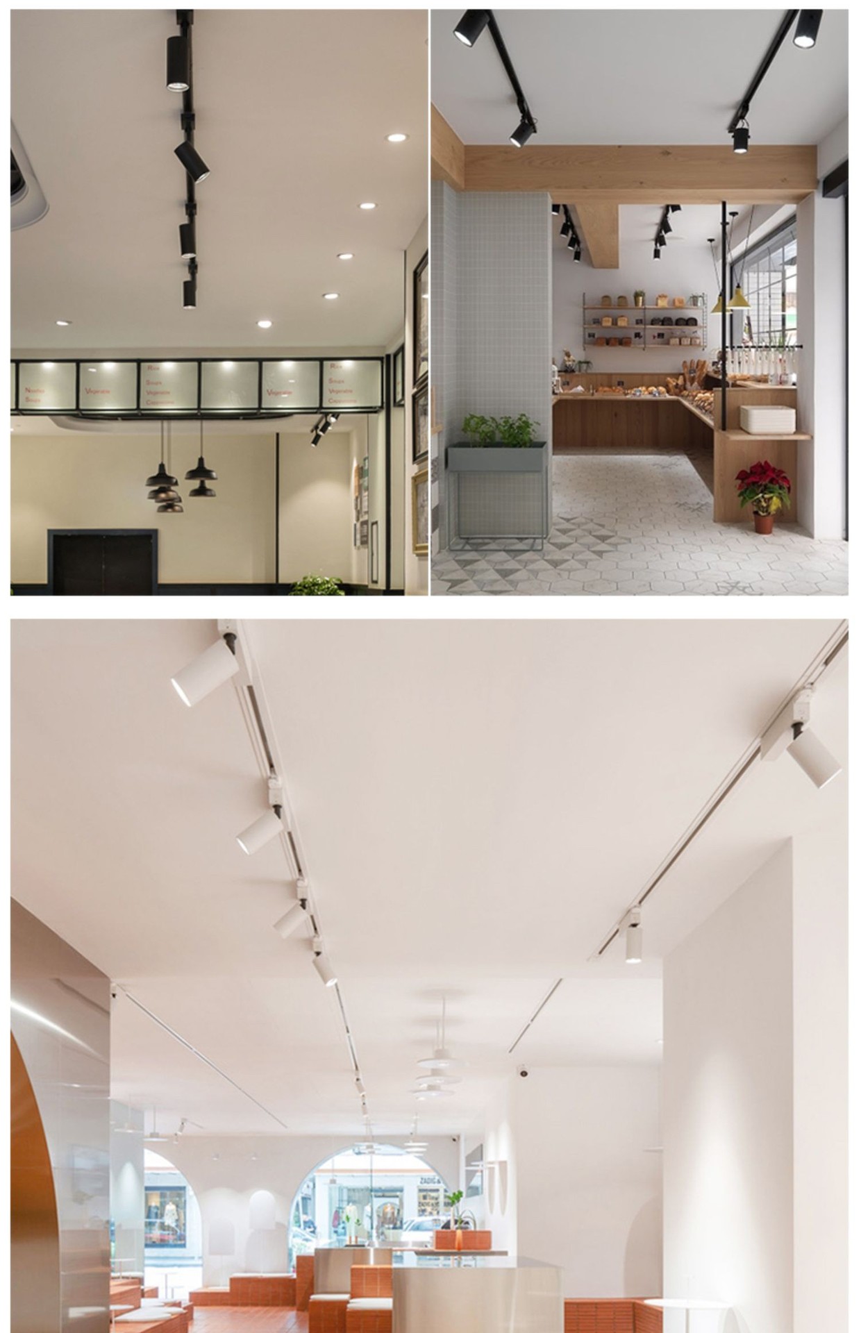 服装店射灯led轨道灯店铺商用cob超亮家用天花背景墙商铺导轨式灯