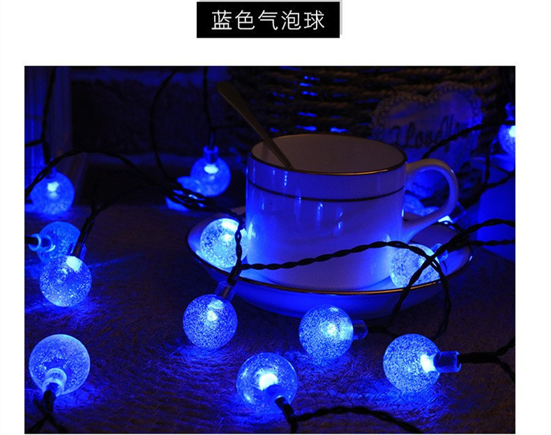 New Solar Bubble Ball Lighting Chain Outdoor Camping Waterproof Lighting Chain Led Decorative Lamp Crystal Ball Light