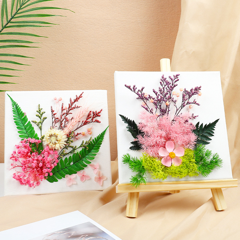 母亲节手工diy永生花干花油画框儿童diy绘画材料幼儿园装饰材料