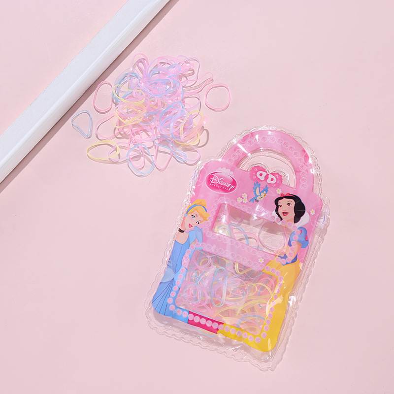 New Children's Rubber Band Transparent Cartoon Cute Bag Disposable Rubber Band Female Hair Tie Highly Elastic Rubber Band