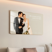 P224定 制婚纱照放大床头相框挂墙打印照片加制作结婚照水晶挂画